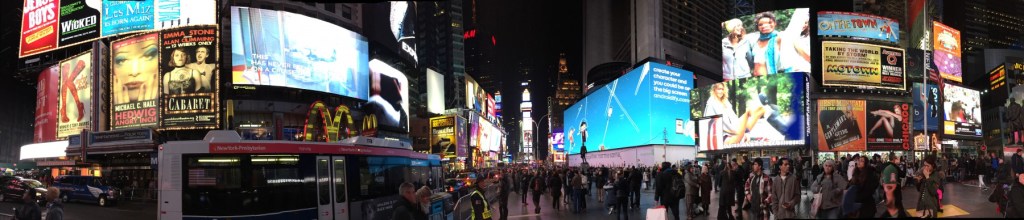 Time Square night panorama