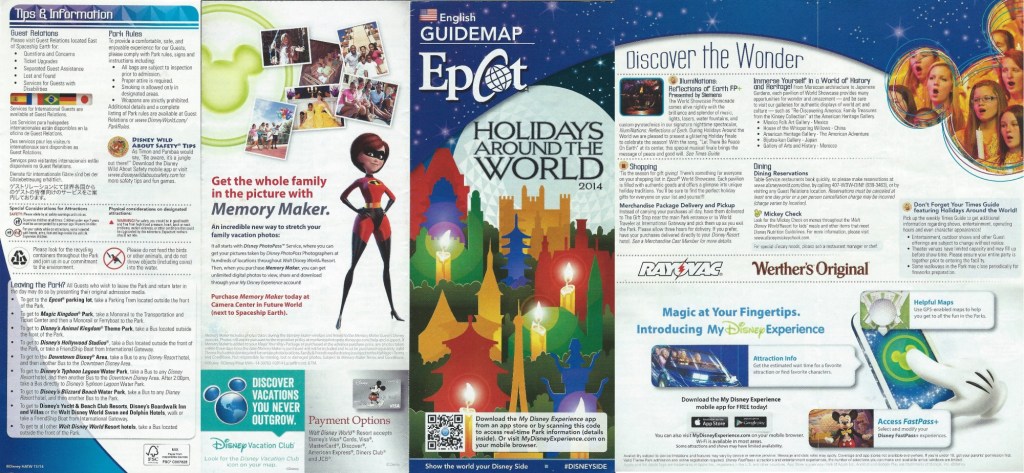 WDW EP Guidemap - Front
